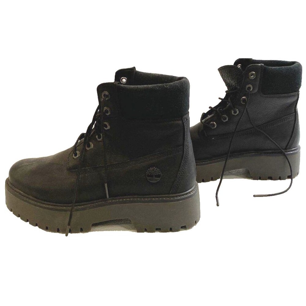 Timberland Stone Street 6 Inch Waterproof Platform Boots Black Womens 10